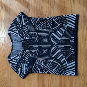 Anthropologie (Moth brand) white and navy top